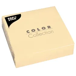 PAPSTAR 700 Servietten, 3-lagig 1/4-Falz 33 cm x 33 cm creme
