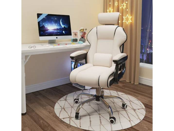 Chaise d'ordinateur, chaise de jeu à domicile, chaise de streaming en direct, chaise de bureau confortable pour une utilisation prolongée, chaise pivotante individuelle pour dortoir universitaire