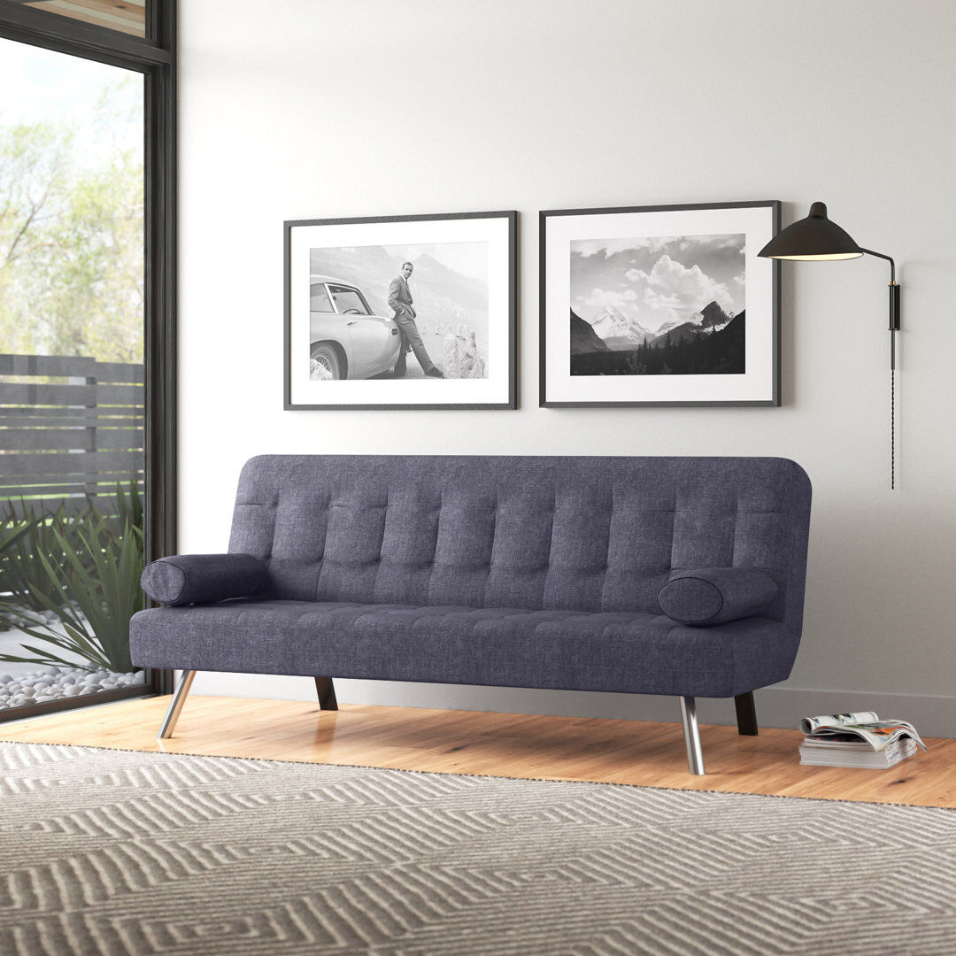 Zipcode Design Simeon 3 Seater Sleeper Sofa Modern Pebble Grey 78cm H X 180cm W X 90cm D