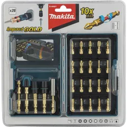 Makita Impact Gold - Schraubenziehersatz - torx, phillips, pozidriv, square - In...