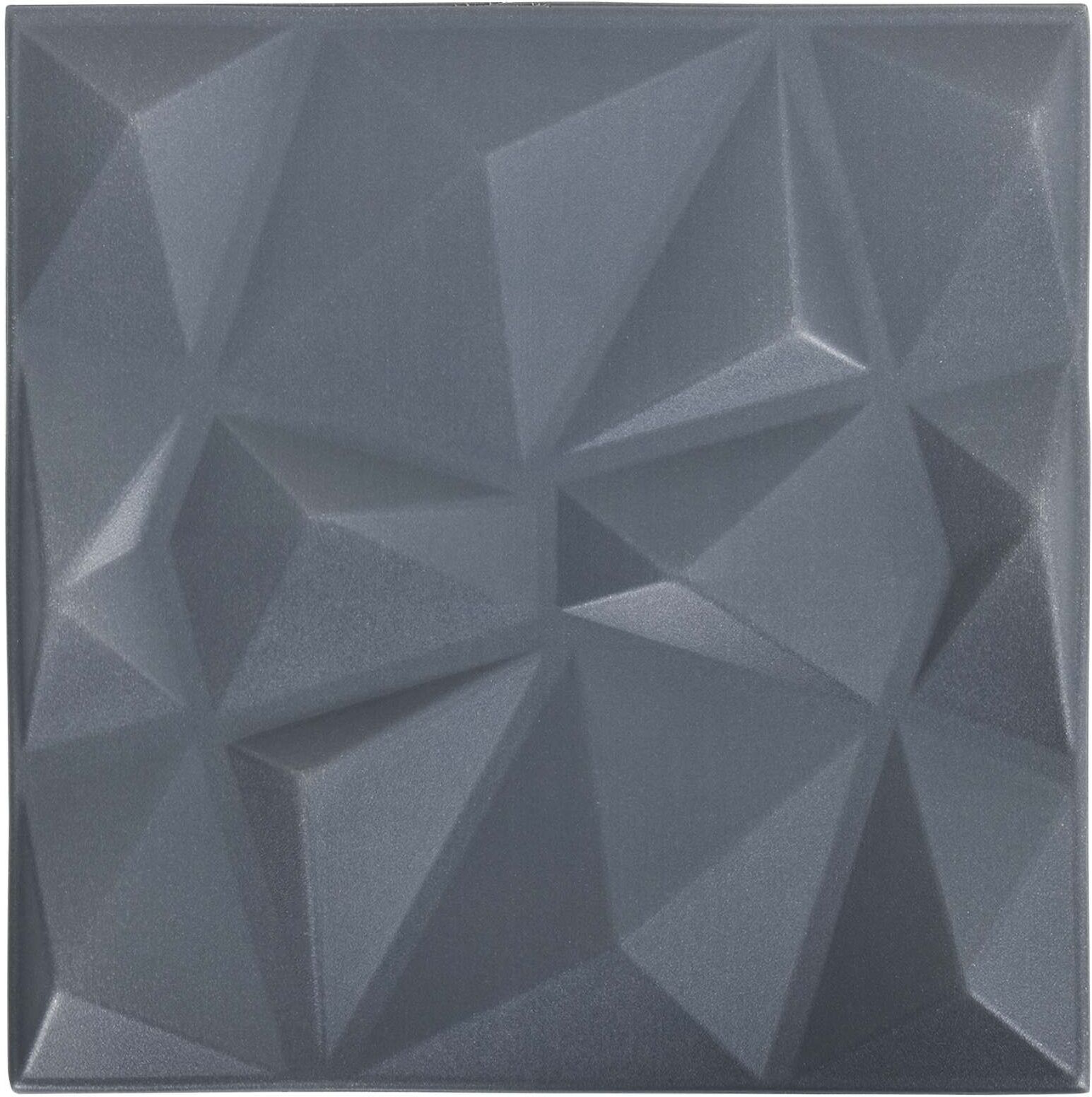 vidaXL Panneaux muraux 12 pc 50 x 50 cm Gris Diamant Mousse XPS