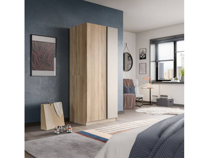 Kleiderschrank Oakland , mit 2 Türen , Sonoma Eiche