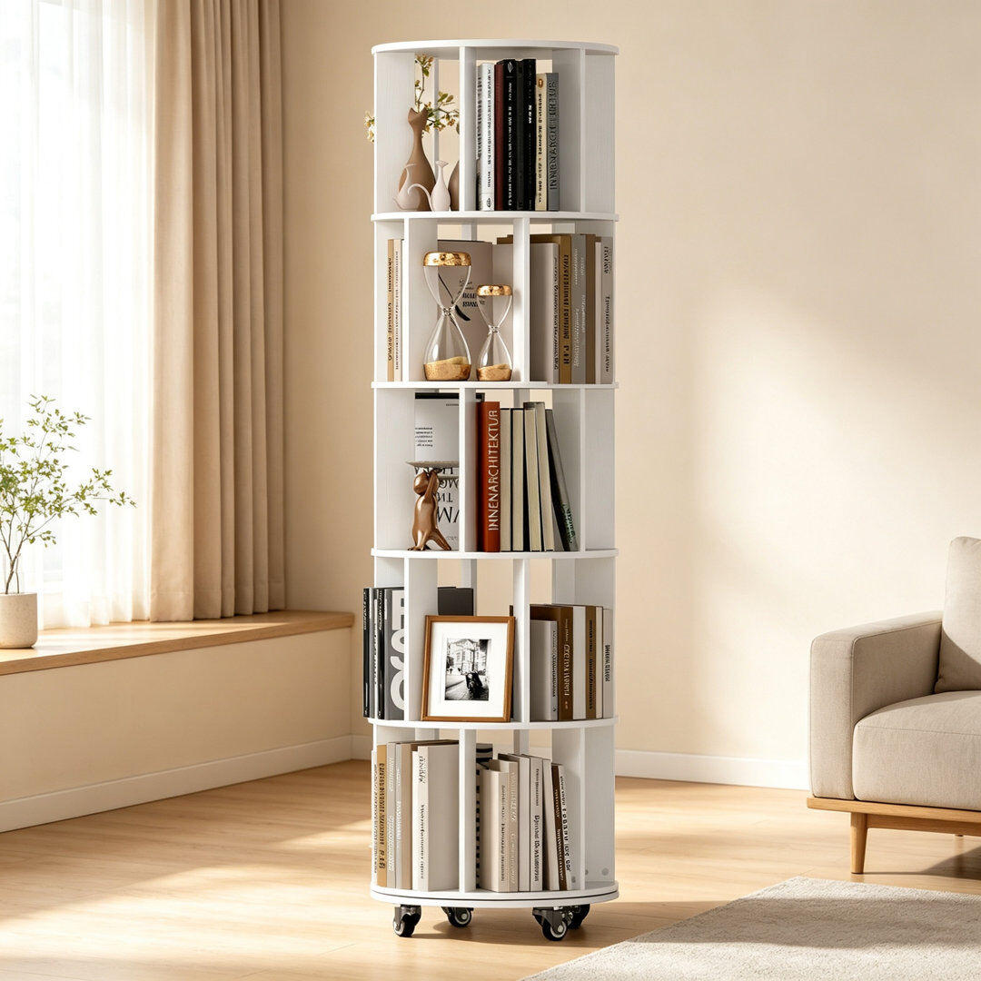 Rebrilliant Bookcase White 165.5 cm H x 46.2 cm W x 46.2 cm D x
