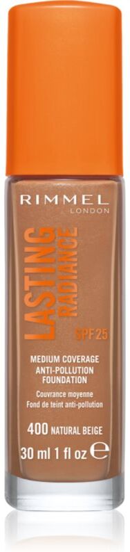Rimmel Lasting Radiance illuminating foundation SPF 25 shade 400 Natural Beige 30 ml