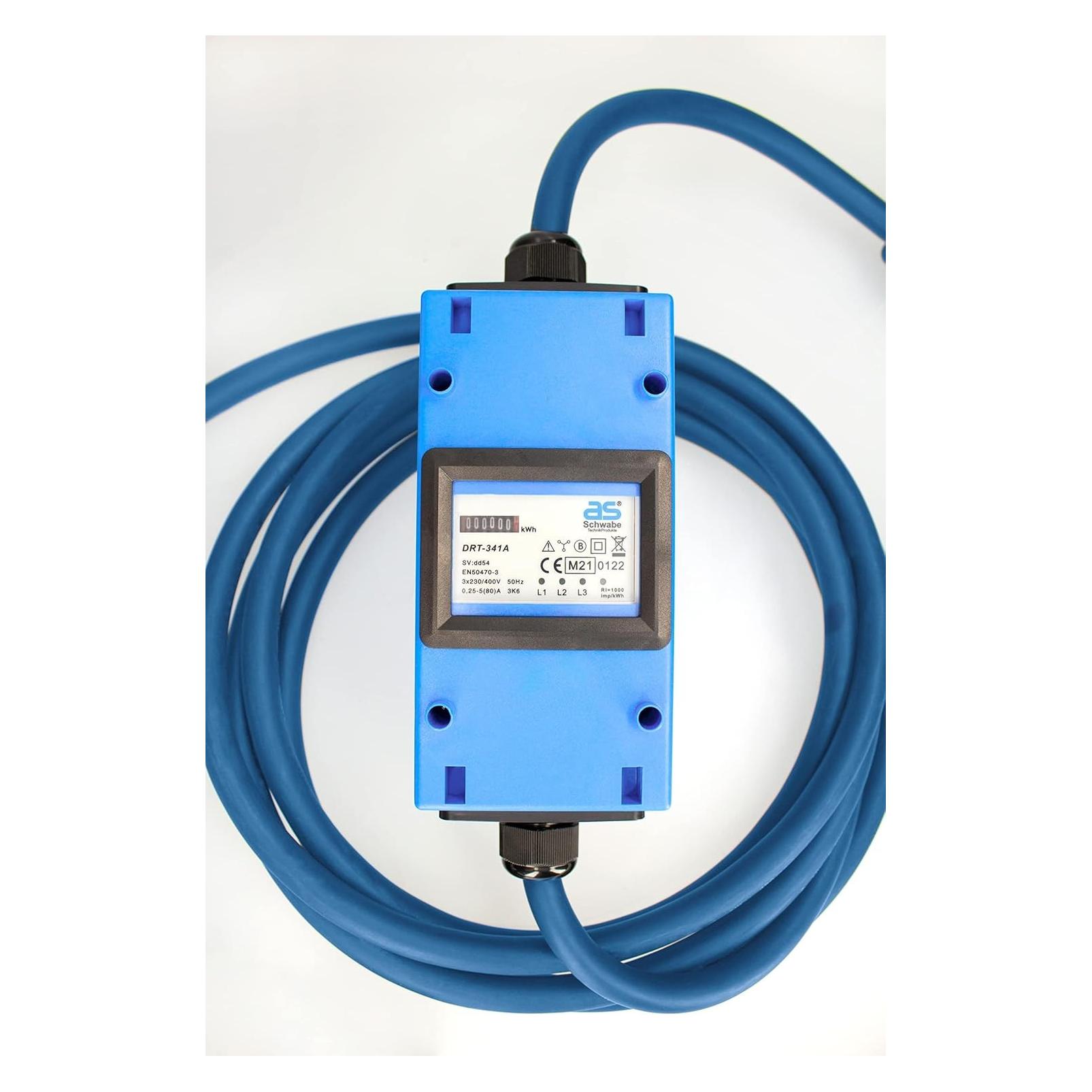As - Schwabe Elektroauto Ladekabel Mode 3 Typ 2 mit Stromzähler (Typ 2, 11 kW, 16 A, 5 m) (65109)