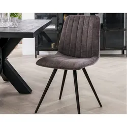 designline »Samy« Esszimmerstuhl Grau velvet