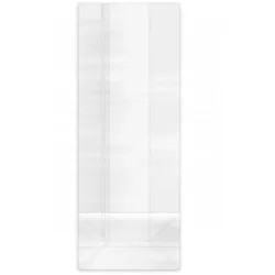 VEPATIM 100 Blockbodenbeutel hochtransparent 80 + 50 x 250mm mit verschweißtem Boden