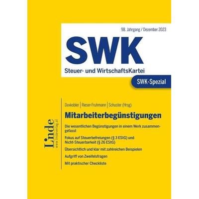 SWK-Spezial Mitarbeiterbegünstigungen, Taschenbuch von Katharina Daxkobler,Marc Heschl,Thomas Kiesenhofer,Petra Vrignaud,Monika Kunesch, Linde,