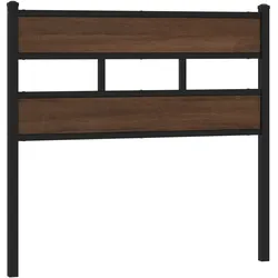 vidaXL Kopfteil Braun Eichen-Optik 75 cm Stahl und Holzwerkstoff