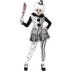 Fun World Division Psycho Pantomimin - Kostüm für Fasching Halloween (L, M)