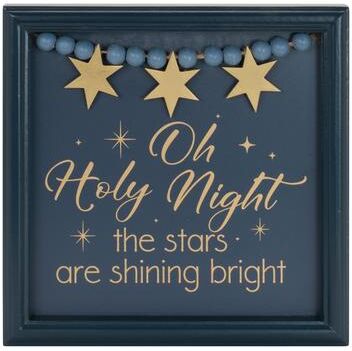 "O Holy Night Star Quote Plaque 7.75""SQ by Melrose in Blue (Size ONE SIZE)"