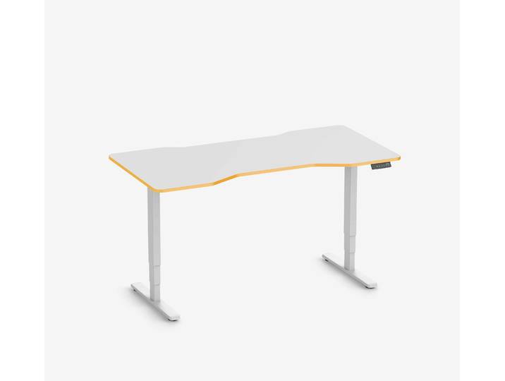 FOKUS Gamingschreibtisch Weiß 160x80 Cockpit Sundown