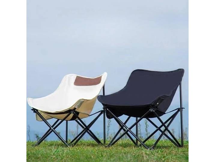 Chaise pliante portable Moon Chair, chaise de camping d'extérieur, chaise de loisirs avec dossier, chaise ultra-légère, tabouret de pêche