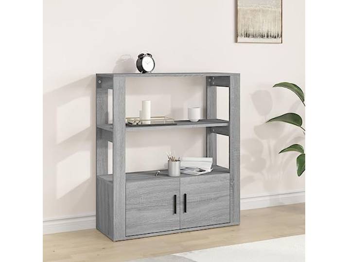 FUDUGEHMIOFWFJJ kommode weiÃŸ,kommode mit schubladen,kommode Flur,Sideboard Grau Sonoma 80x30x90 cm Holzwerkstoffschrank schubladen,Sideboard Flur,Schrank Flur,