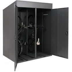 PROREGAL 2er-Fahrradgarage | HxBxT 213x158x125cm | Fahrradbox Fahrradunterstand | Anthrazit | abschließbar Metall