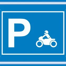 HB-Druck Motorrad Bike Parkplatz Aufkleber waagerecht A2 (420x594mm)