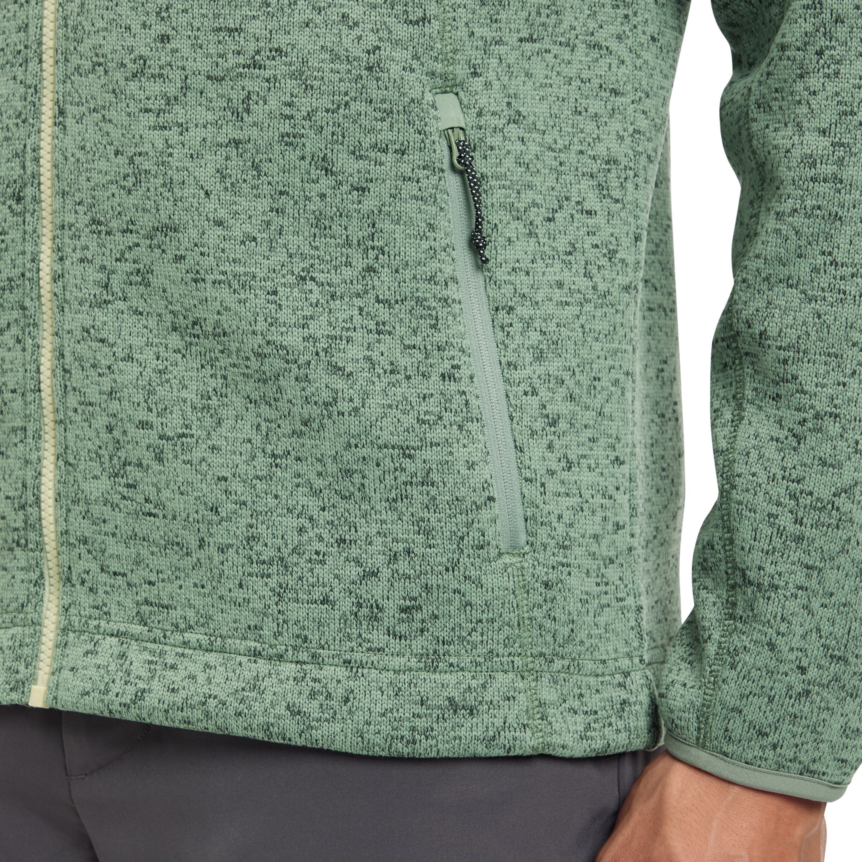 Fleecejacke MCKINLEY "HE.-UNTERJACKE SKEENA III M", Herren, Gr. XXL, grün (melange, grün smoke), Obermaterial: 100% Polyester, Jacken Fleecejacke, wärmende Zwischenschicht, atmungsaktives Material melange, grün smoke XXL