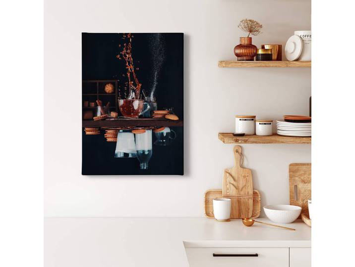 Impression sur toile Upside down Polyester PVC / Épicéa Orange 50 x 70cm