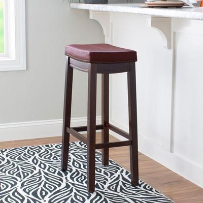 Linon Home Decor Products Ryedale Bar Stool Bar, Bar, Claret