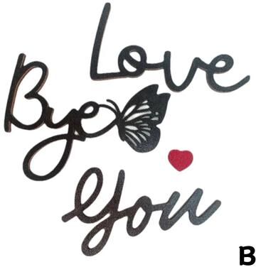Uplift Treasures Wooden Script Wall Sign Love You Bye b