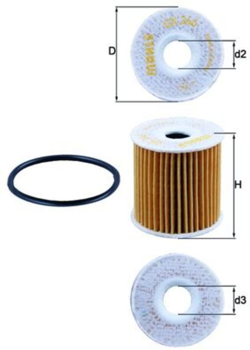 Ölfilter MAHLE KNECHT OX 346D