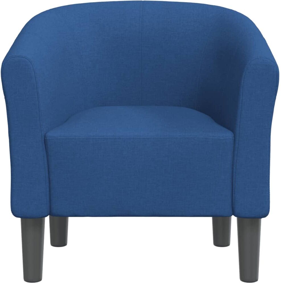 vidaXL Chaise cabriolet bleu tissu