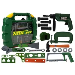 Lean Toys DIY-Werkzeugset im Koffer grün