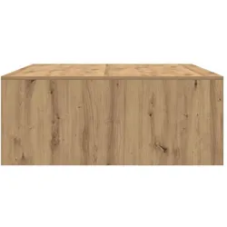 vidaXL, Couchtisch + Beistelltisch, Couchtisch mit Schubladen Artisan-Eiche 100x100x40 cm (100 x 100 x 40 cm)