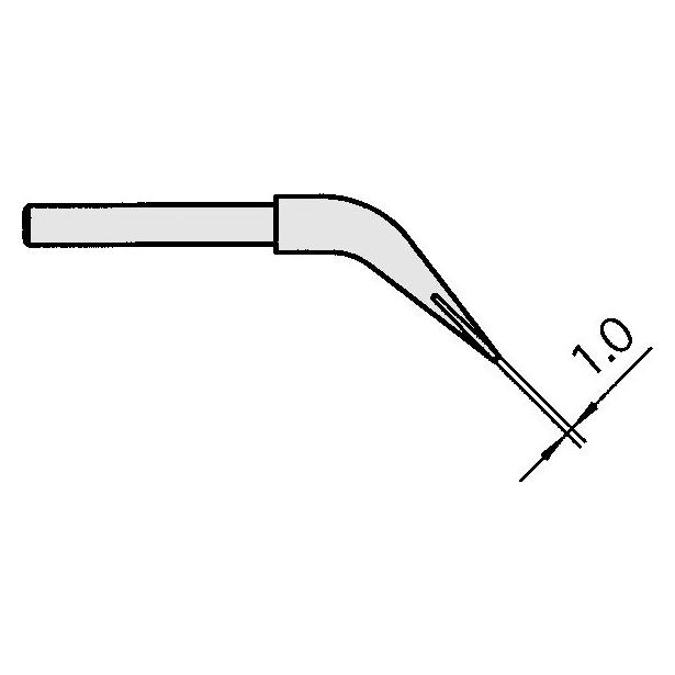Weller Erem WTA 1S Spitzen gebogen 45°, meisselförmig 0,5 x 0,5 mm (Lötspitze) (T0054414599)