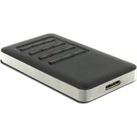Externes Gehäuse M.2 Key B 42 mm SSD > USB 3.0 Typ Micro-B Buchse, Laufwerksgehäuse grau/schwarz, mit Verschlüsselungsfunktion