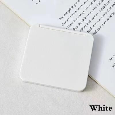 Uplift Picks Square Double Sided Compact Mirror Portable Pocket Makeup Mirror white