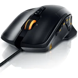 Titanwolf Gaming-Maus kabelgebunden, USB Gaming Laser Mouse mit 10800 dpi, RGB LEDs, Gewichts-Justierung