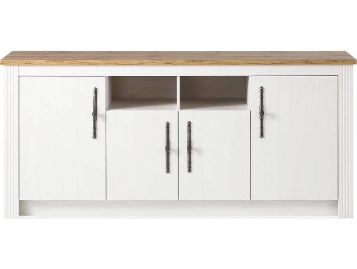 Spülenschrank GOODPRODUCT KS-Westminster , weiss (pinie weiß dekor), B:204cm H:92cm T:60cm, Schränke, Spülenschrank, im romantischen Landhausstil, Breite 204 cm, exclusiv by Otto