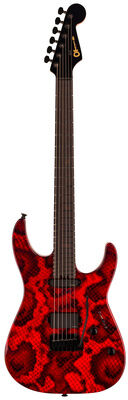 Charvel DK24 HS GT Red Snakeskin handgemaltes Custom Red Snakeskin Artwork von Mike Eshelman