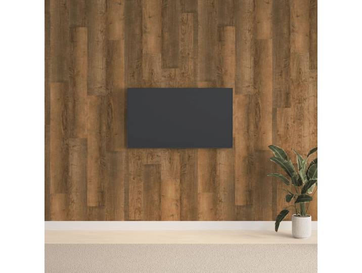 vidaXL Wandpaneele Holzoptik Braun PVC 2,06 m²