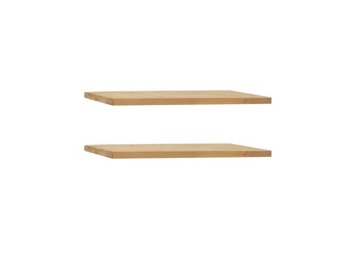 Ensemble 2 étagères flottantes en bois de sapin marron 120x3,2cm