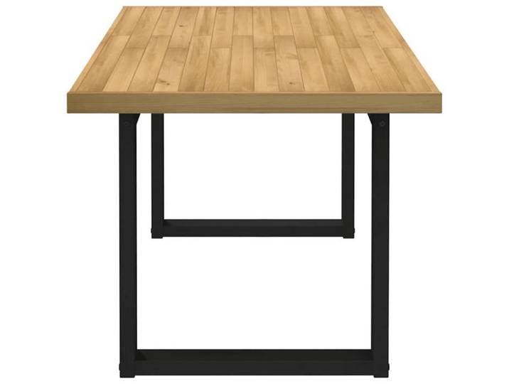 Table à manger NOAIN pieds en forme de U pin - UU - bois de pin massif - noir - Entretien facile - 160x90x75 cm alk38p