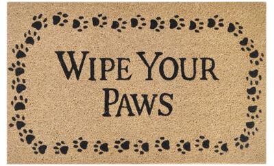 First Concept 18 in. W X 30 in. L Black/Brown Wipe Your Paws Coir Door Mat - 2' x 3'