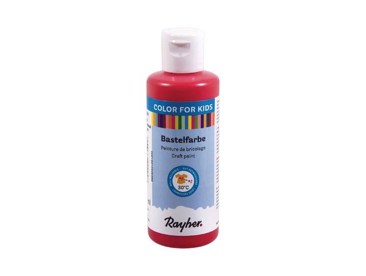 Rayher Kinder-Bastelfarbe Kardinalrot 80 ml