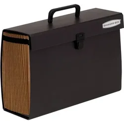 Fellowes Dokumentenmappe DIN A4 Schwarz Faserplatten-Konstruktion 19 Fächer 36,2 x 12,4 x 25 cm