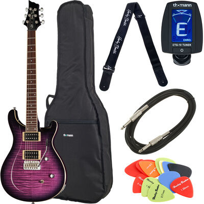 Harley Benton CST-24T Purple Burst Bundle Purple Burst