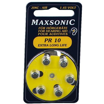 Batterien f.Hörgeräte Maxsonic Pr10 6x 6x6 St