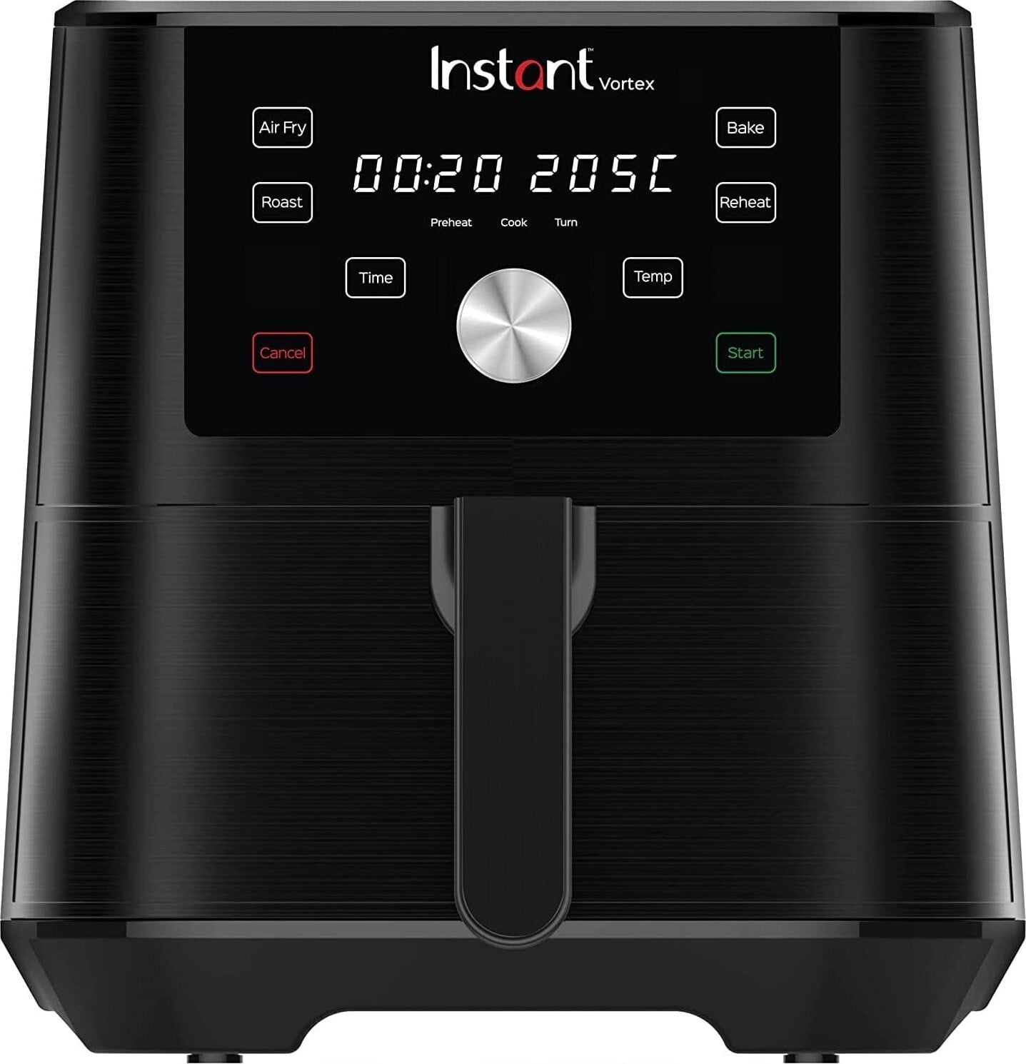 Instant Pot Vortex heteluchtfriteuse, 3,7 liter, zwart, met touchscreen, 1650 watt