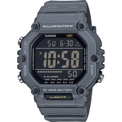 Chronograph, grau, schwarz, CASIO TIMELESS COLLECTION, Armbanduhren, Herren, Chronograph, Quarzuhr, Armbanduhr, Herrenuhr, Digitaluhr, bis 10 bar wasserdicht