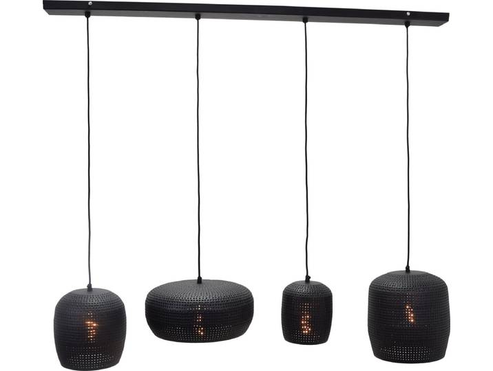 Urban Interiors Fez Hanglamp Zwart - 4 lichts - 120cm
