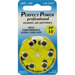 Batterie für Hörgeräte Power Pp 10 6 ST