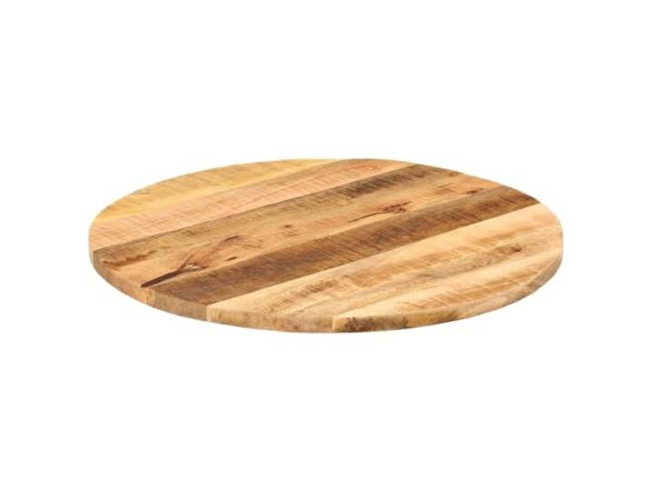 GKHPYURE Runde Tischplatte Ø 70 x 2,5 cm Massivholz Mangoholz Massives unbehandeltes Mangoholz, Oberfläche und runde Form, glatte Oberfläche, leicht zu reinigen, rustikales Design, Basis