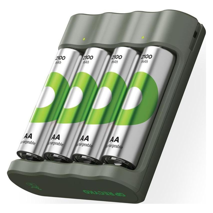 GP Batteries Battery Recharger (1 Stk., AA, AAA, Ladegerät inkl. Akku) (GPRCKCHB441U402)