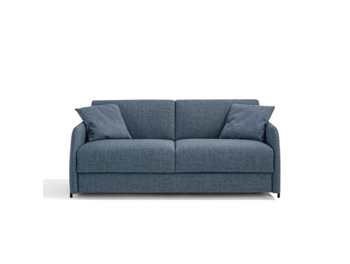 Dixx Divani Modern Schlafsofa mit abnehmbarem Bezug - bei 30°C waschbar - Gemini 643 blau Komfortabel und praktisch, ideal für Gäste, mit Matratze, alle Bezüge abnehmbar, in zeitlosem Design Schlaffunktion Zeitlos