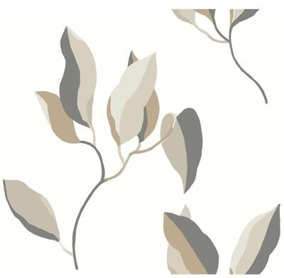 York Wallcoverings Brushwork Branches Neutral and Gold Wallpaper